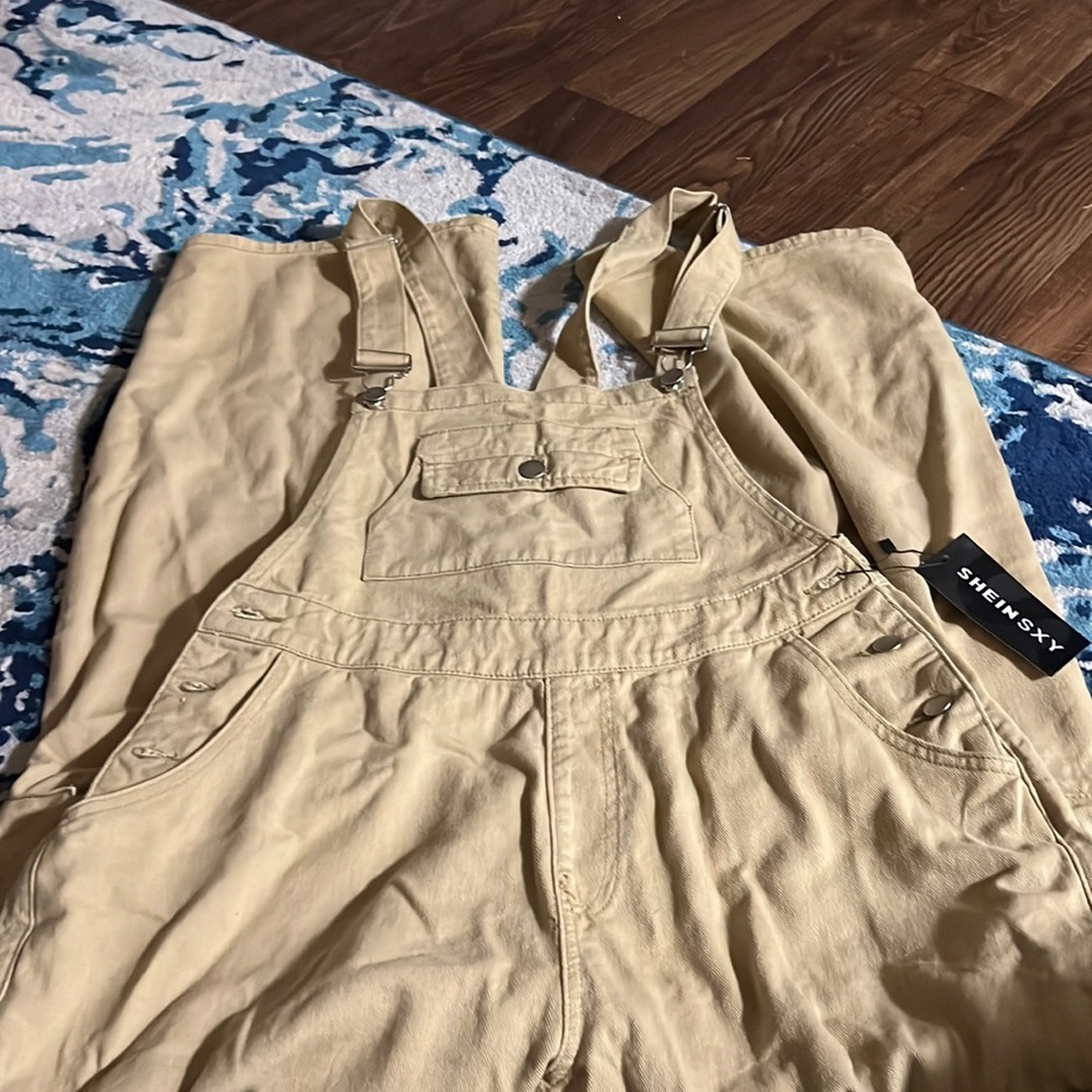tan overalls